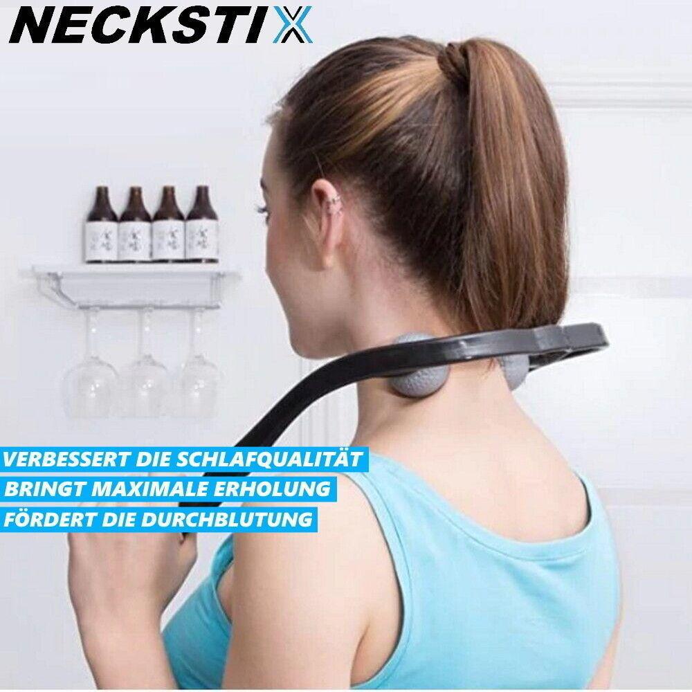 NECKSTIX Nackenmassagegerät Nacken Beine Massage Roller Selbstmassage Stick