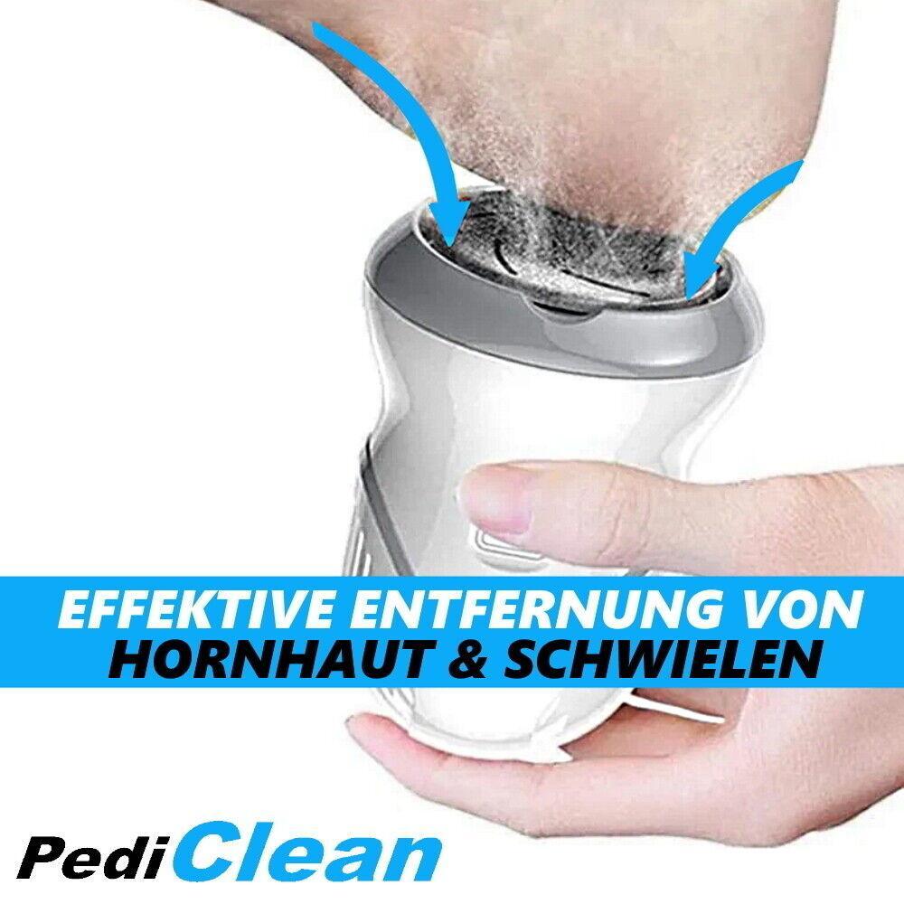 PediClean Elektrischer Hornhautentferner Hornhautraspel wiederaufladbar weiß