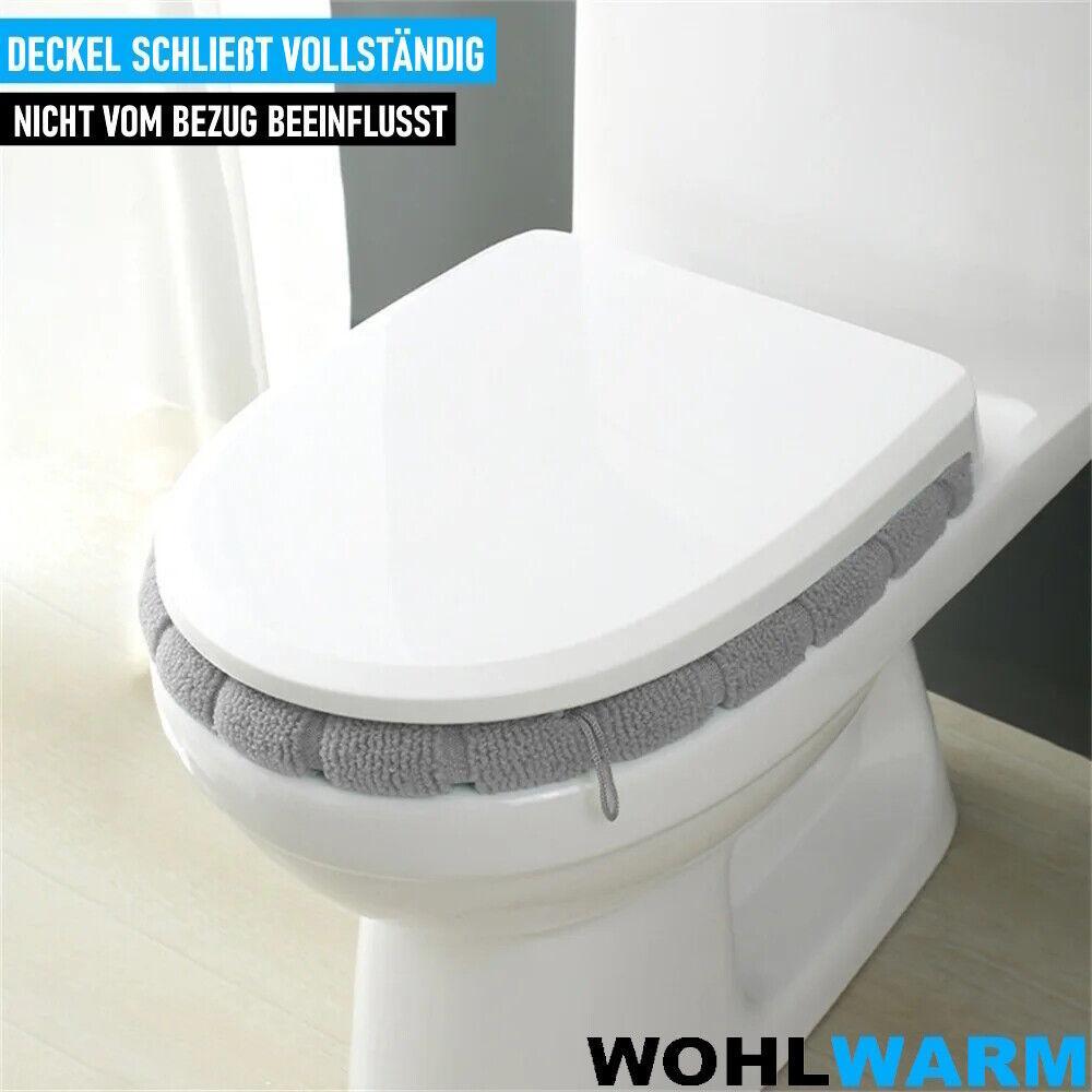 WOHLWARM WC-Sitzbezug Toilettensitzbezug Toilettenauflage Wärmer weich waschbar