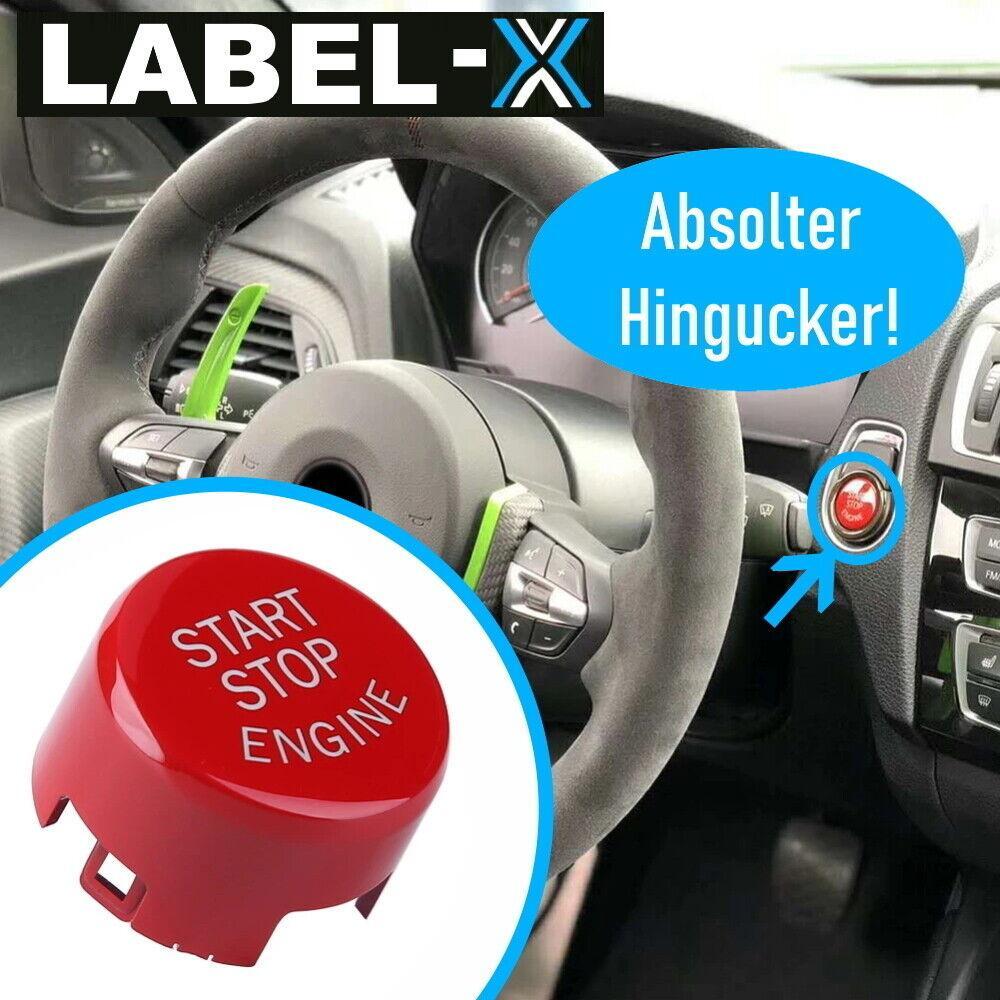 LABEL-X Start Stop Knopf Rot passend für BMW F20 F21 F30 F31 F10 F11 F01 X2 X3