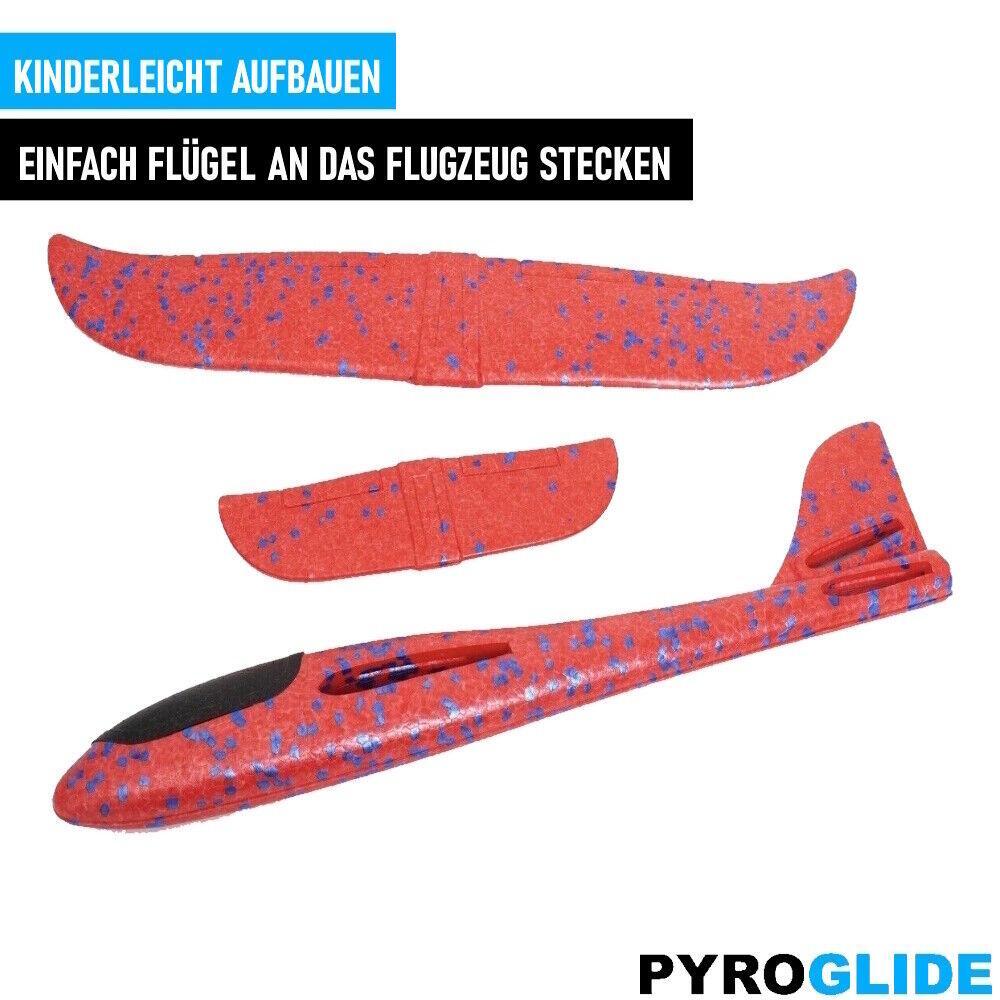 PYROGLIDE Styroporflieger Wurfgleiter Gleitflieger XXL Styropor Flieger Flugzeug