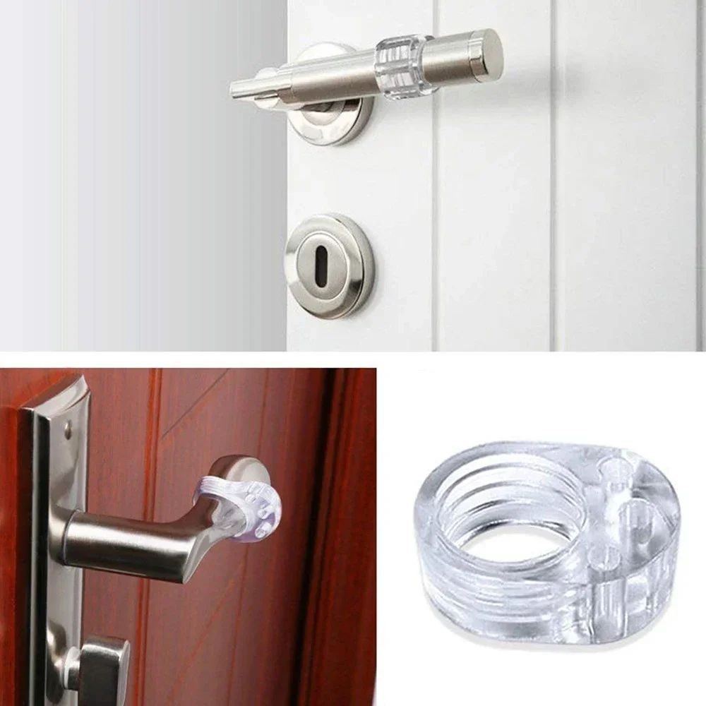 Türstopper Silikon transparent Wandpuffer Türgriff Schutz DE.