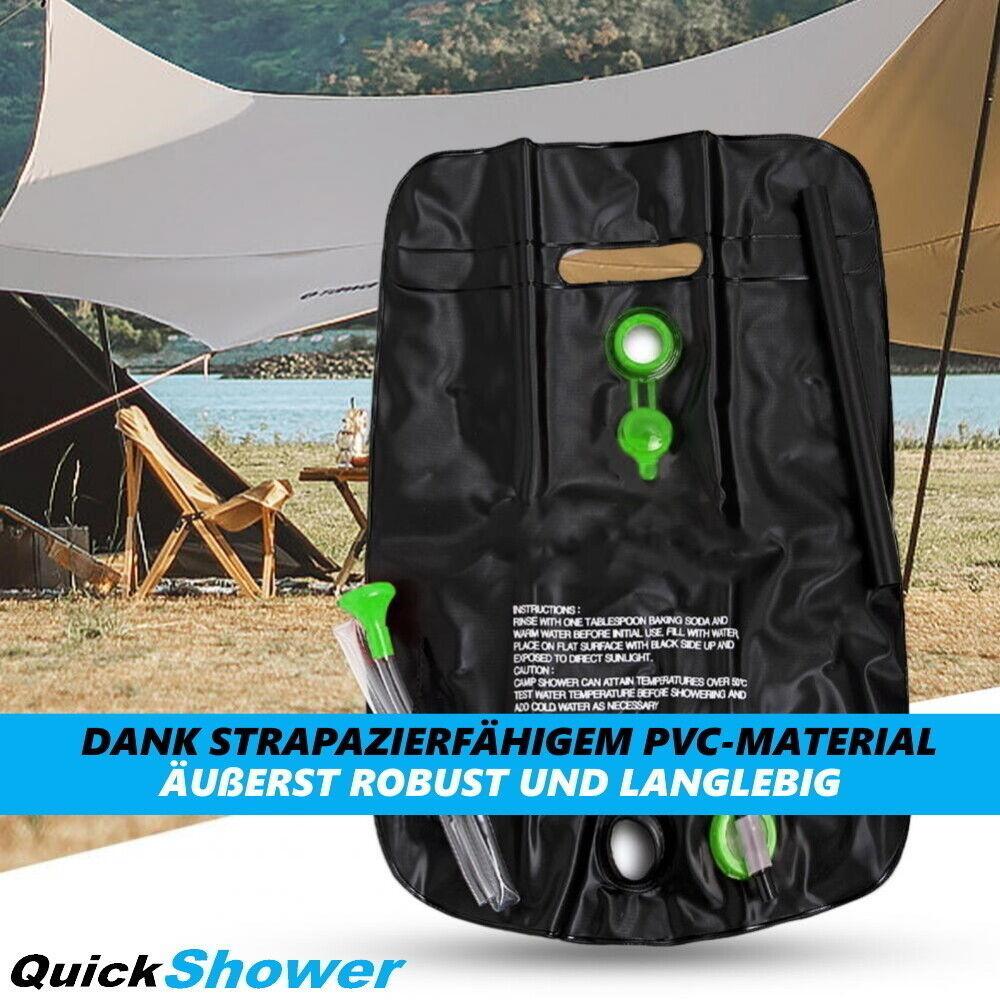 QUICKSHOWER Camping Dusche Solar Garten Reise Festival Outdoor Duschsack 20L