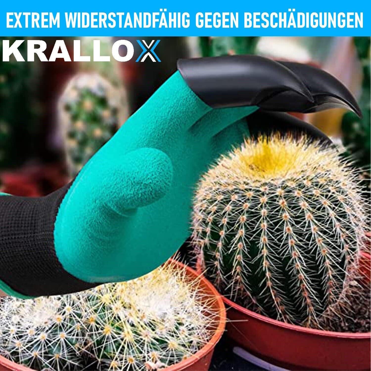 KRALLOX Gartenhandschuhe mit Krallen Krallenhandschuhe zum Graben Universalgröße