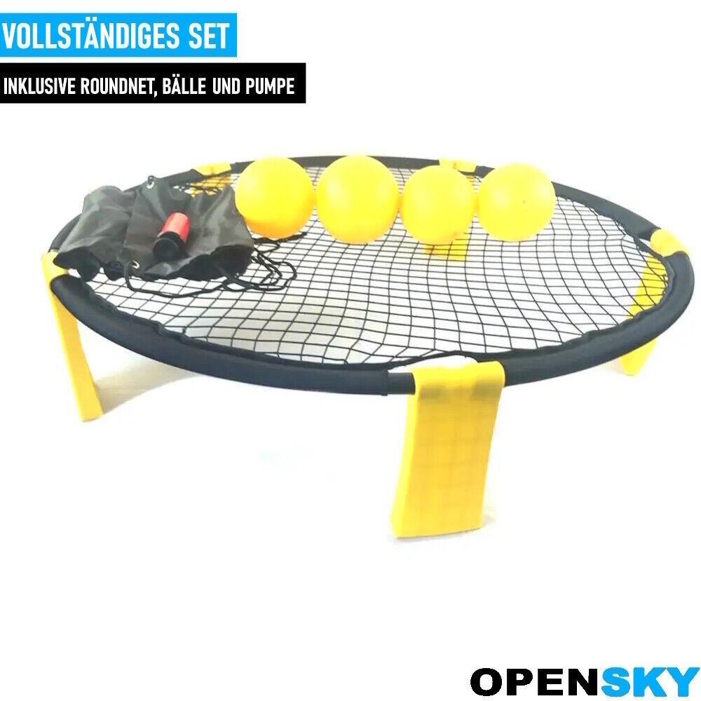 OPENSKY Roundnet Outdoor Ballspiel Spielset Park Garten Strand 3 Bälle & Pumpe