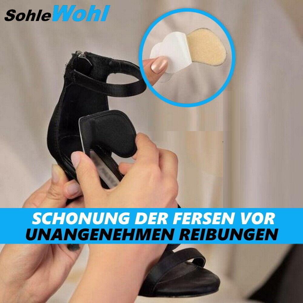 SohleWohl Premium Fersenpolster Fersenkissen Fersenschutz Fersenhalter [6 Paare]