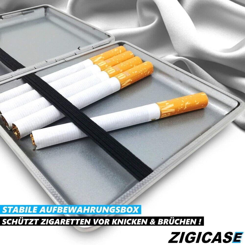 ZIGICASE Zigaretten Etui Zigarettenschachtel Aufbewahrung Box Dose Lederoptik