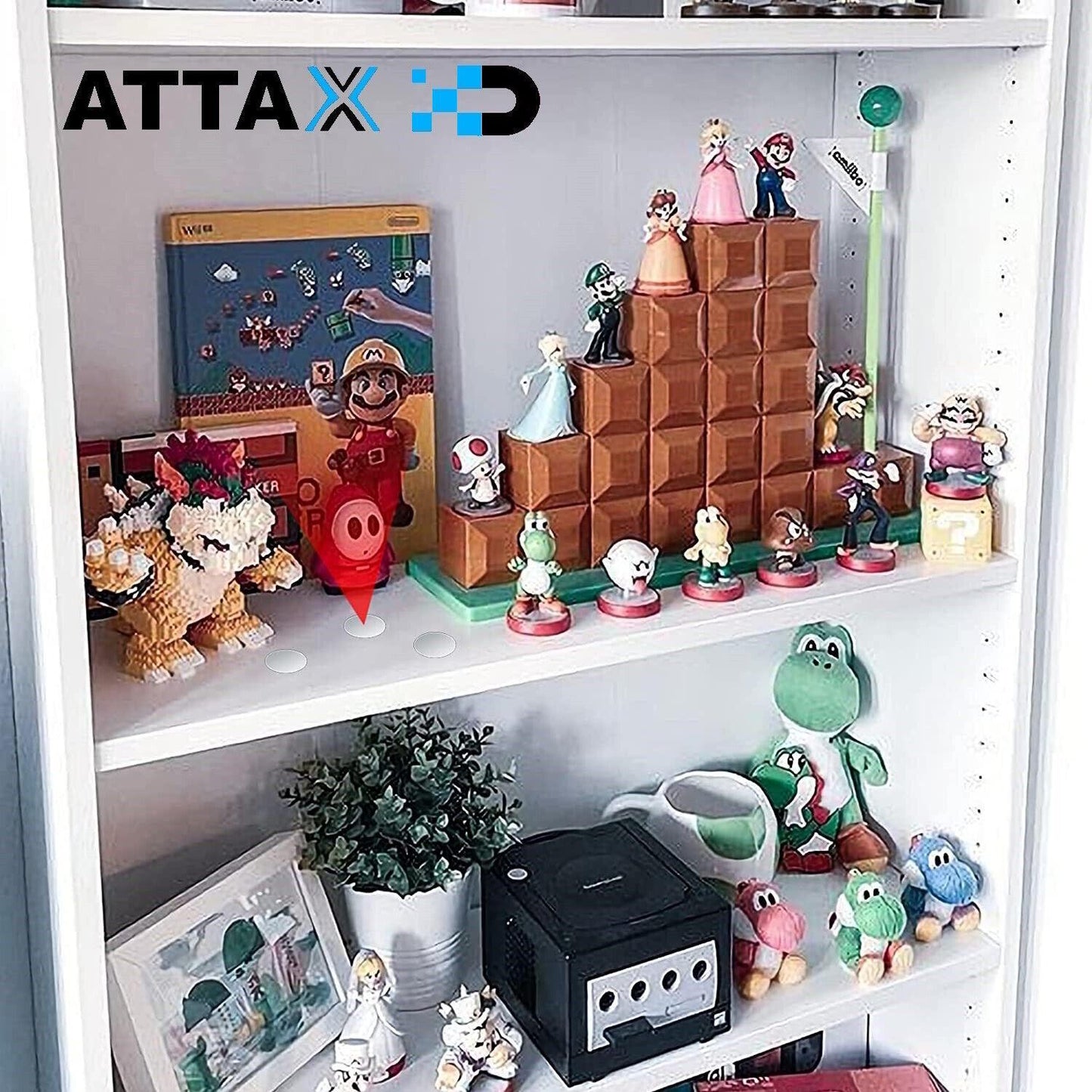 ATTAX Metallplättchen & Magnethalter Set selbstklebend Handy Rauchmelder [12tlg]