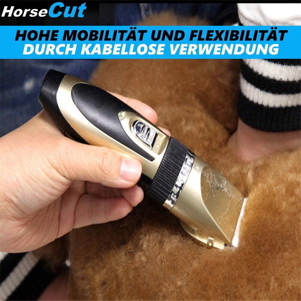 HorseCut Pferde Schermaschine extrem leise mit Akku Pferde Haartrimmer Trimmer