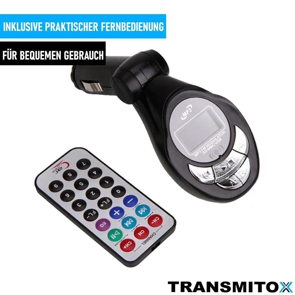 TRANSMITOX FM Transmitter Bluetooth USB SD Ladegerät für Handy Radio Adapter