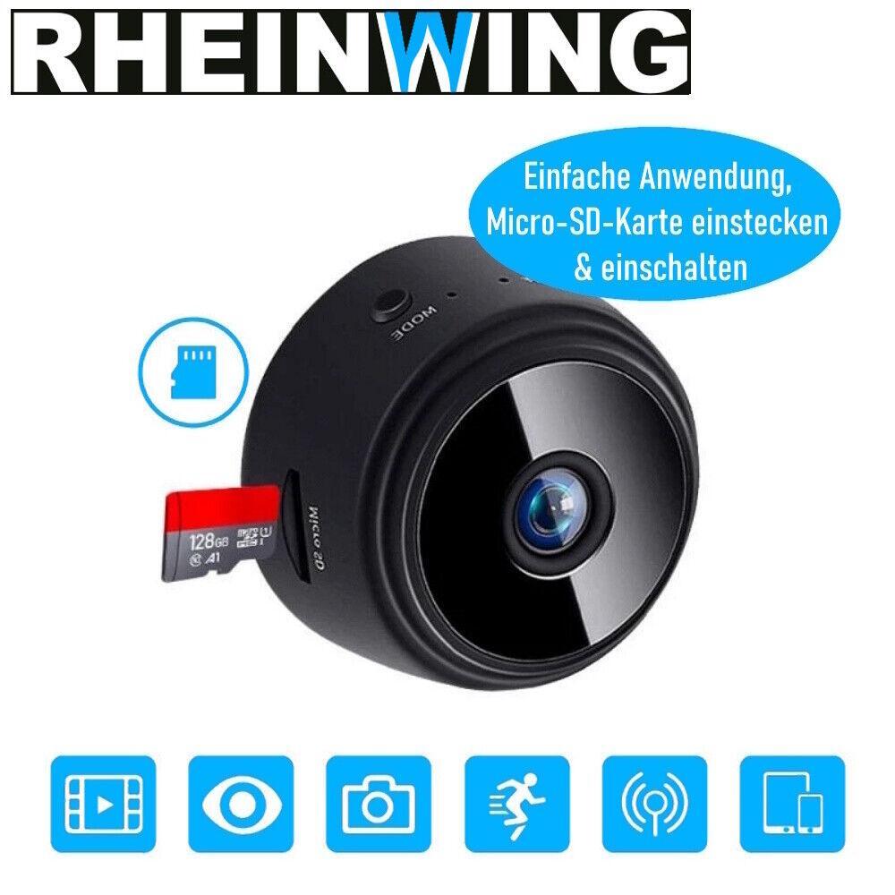 RHEINWING 1080p magnetische WiFi Mini Kamera HD Überwachungskamera Pocket Cam