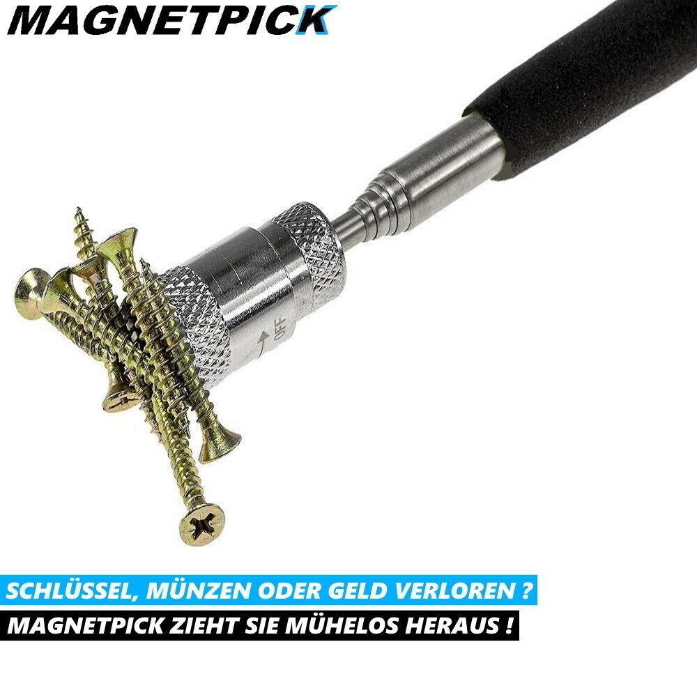 MAGNETPICK Magnetheber Magnetgreifer Teleskop Magnet Werkzeug mit LED Licht
