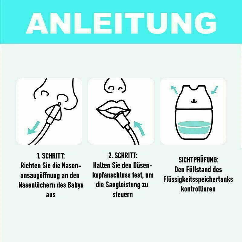 NASESANFT Baby Nasensauger Nasensekretsauger Nasenreiniger Nasenschleim Sanft