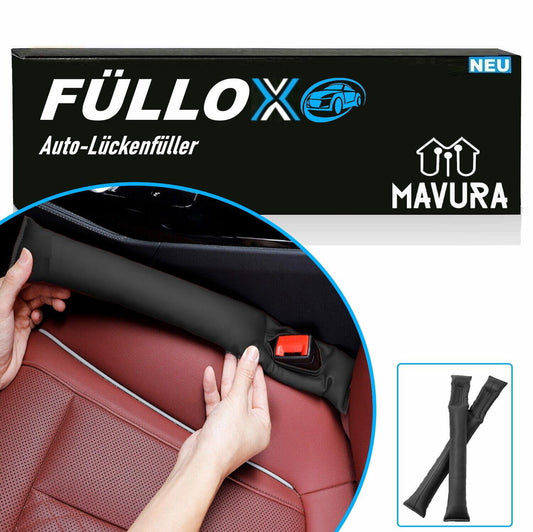 FÜLLOX Lückenfüller Auto Sitzlückenfüller Universal Ritzenfüller 2er Set schwarz