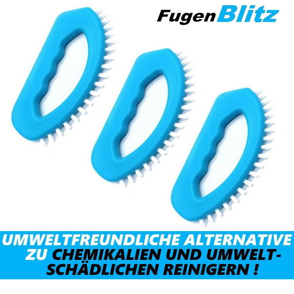 FugenBlitz Fugenbürste Bad Fugenreinigung Fugenreinigungsbürste Kanten Bürste 3x