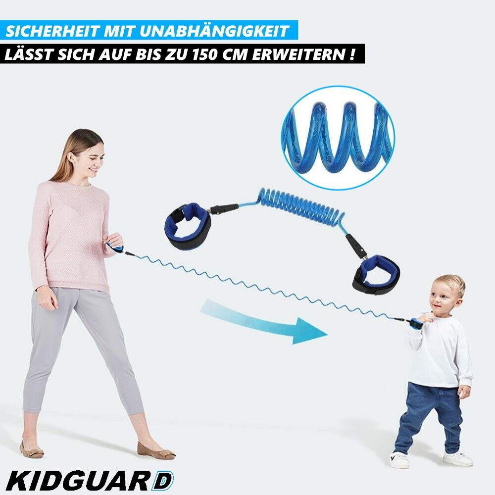 KIDGUARD Kinder Sicherheitsleine Sicherheitsgurt Baby Leine Handgelenk Klett
