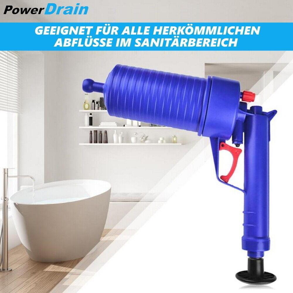POWERDRAIN Abflussreinigerpistole Pressluft Rohrreiniger Pumpe Druckluft Abfluss