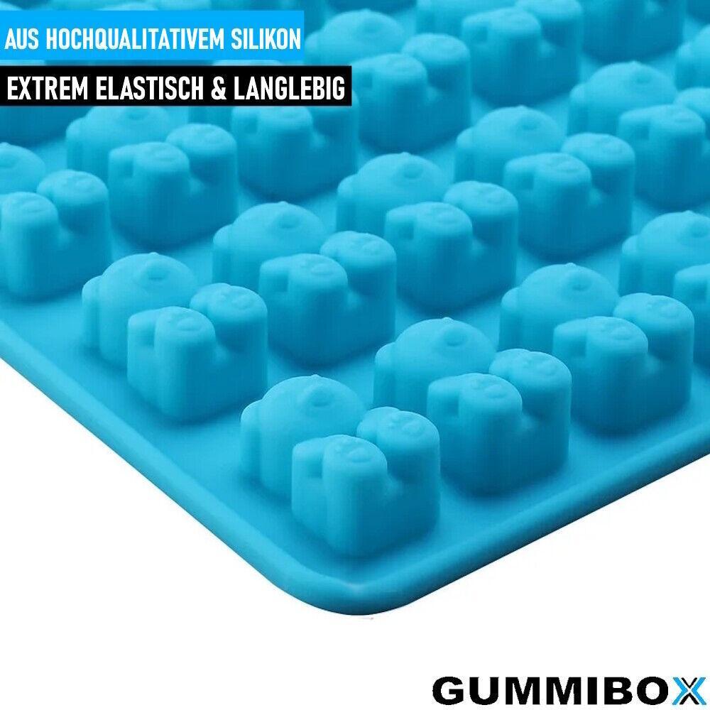 GUMMIBOX Gummibärchenform Schokolade Frucht Fondant Pralinenform 50er Gießform