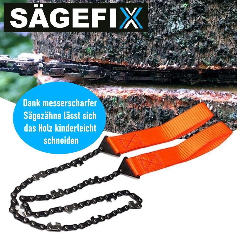 SÄGEFIX Handkettensäge Handsäge Sägeseil Seilsäge EXTREM SCHARF (inkl.Tasche)
