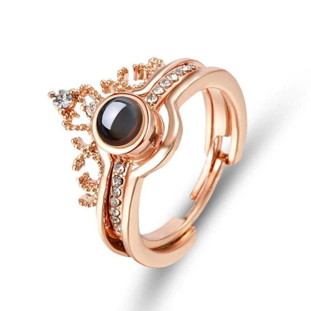 Damenring Liebe Ring Valentinstag Geschenk Ich Liebe Dich 100 Sprachen gold