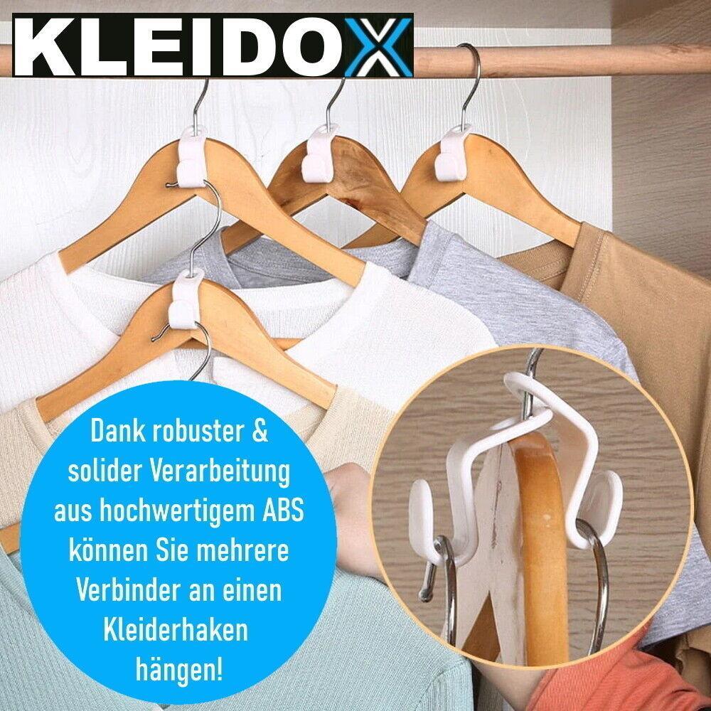 KLEIDOX Kleiderbügel Verbinder Kleiderhaken Erweiterung Verbindungshaken [48Stk]