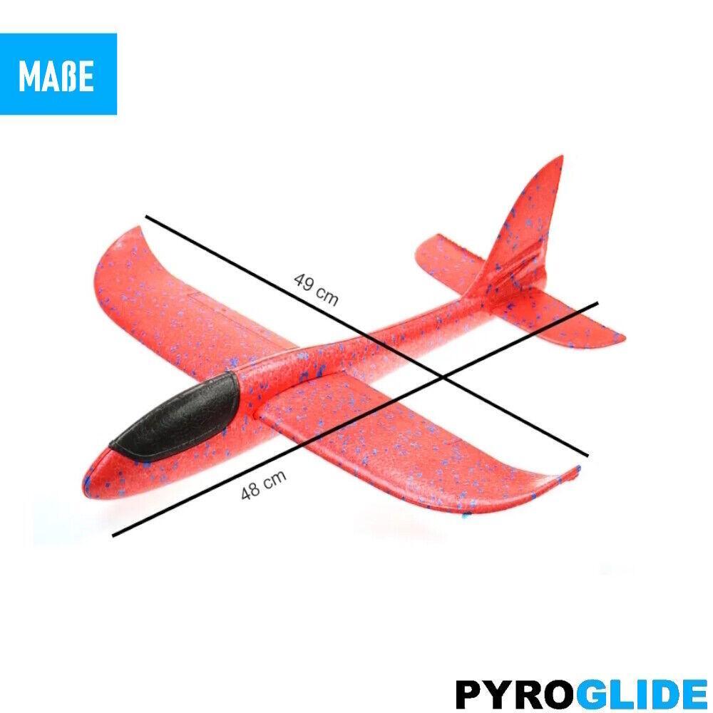 PYROGLIDE Styroporflieger Wurfgleiter Gleitflieger XXL Styropor Flieger Flugzeug