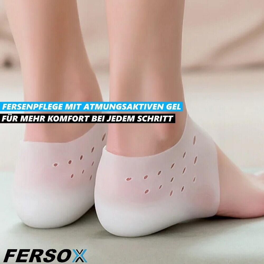 FERSOX Silikon Fersen Schutz Pads Fersenschoner Gelsocken Fersenpolster [2er]