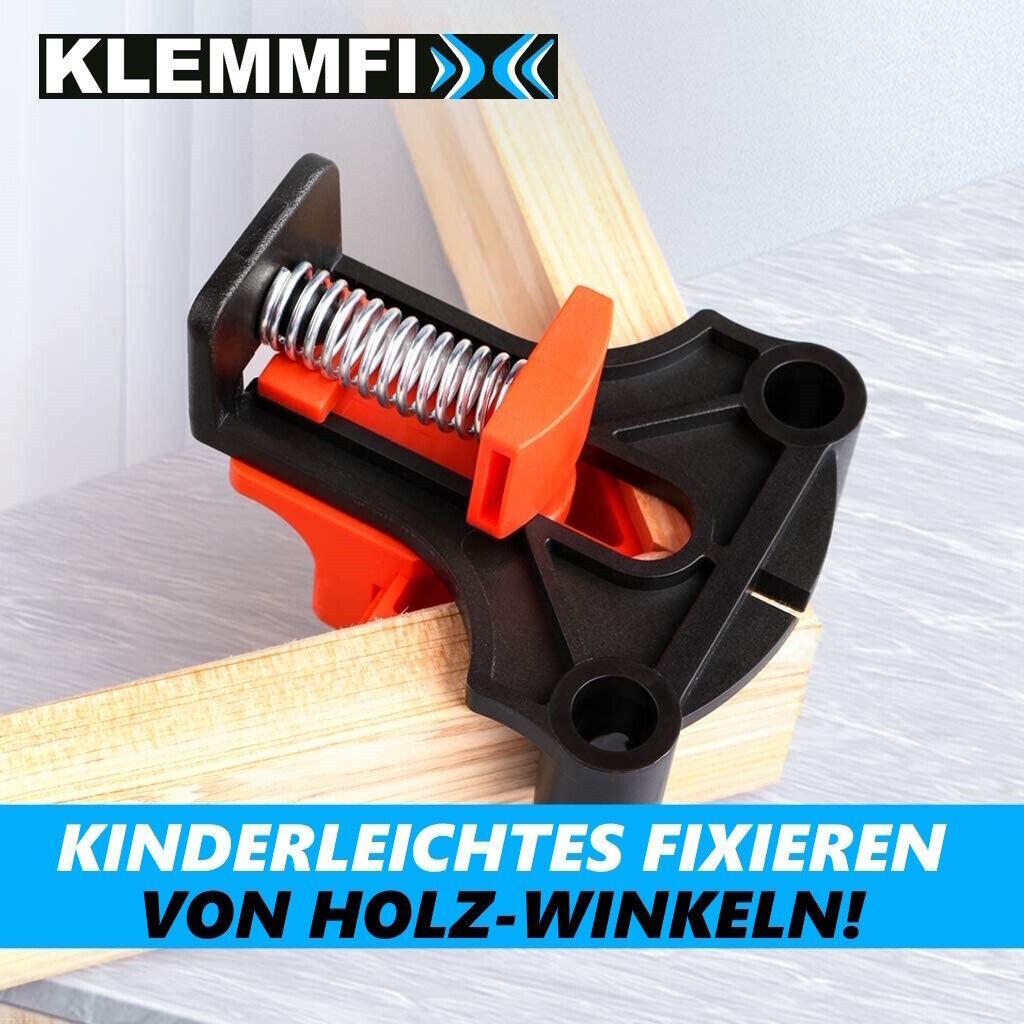 KLEMMFIX Holz Winkelklemmen Eckenspanner Winkelspanner Winkelverbinder [4er Set]