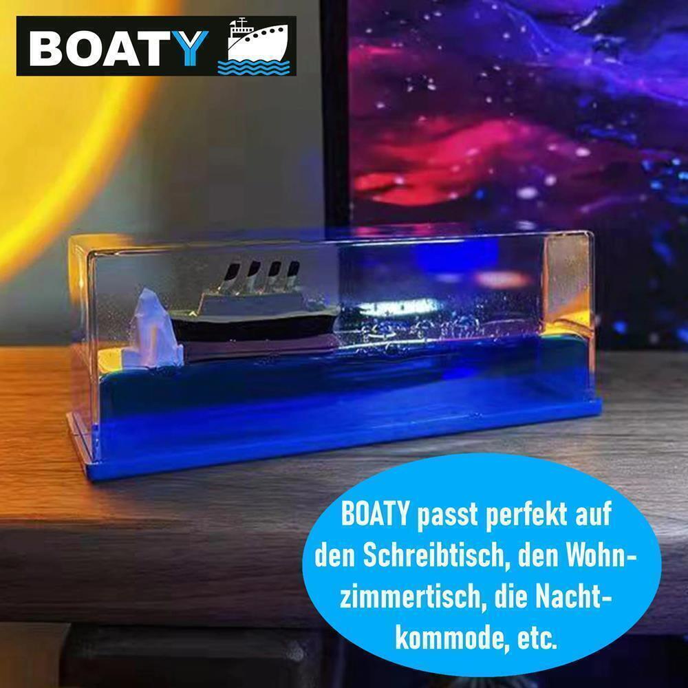 BOATY Unsinkbares Boot Glaskugel Schüttelkugel Deko Boot Geschenk Titanic