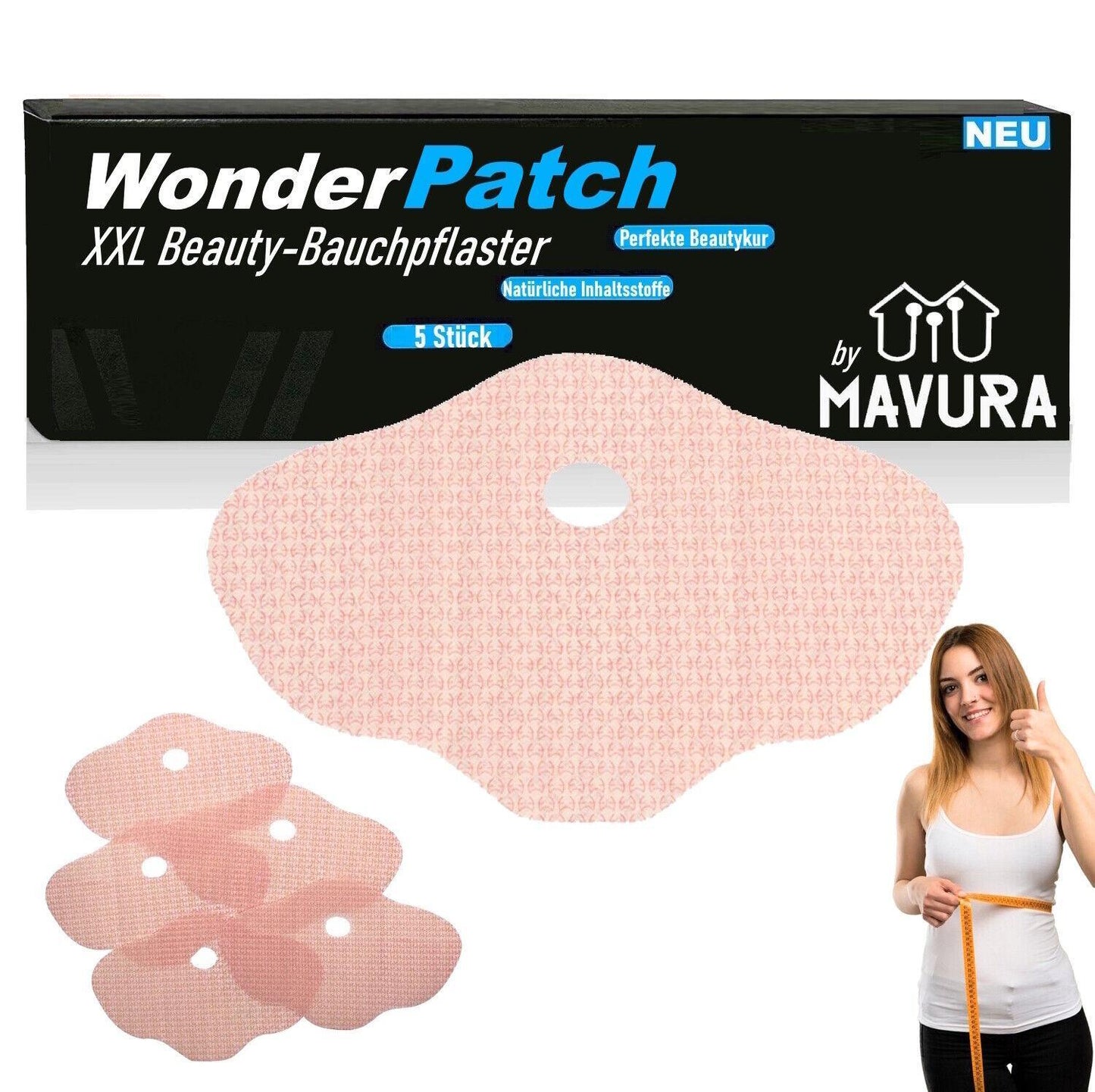 WonderPatch Mymi Beauty Wellness XXL Bauchpflaster Set Wonder Patch 5 Stück