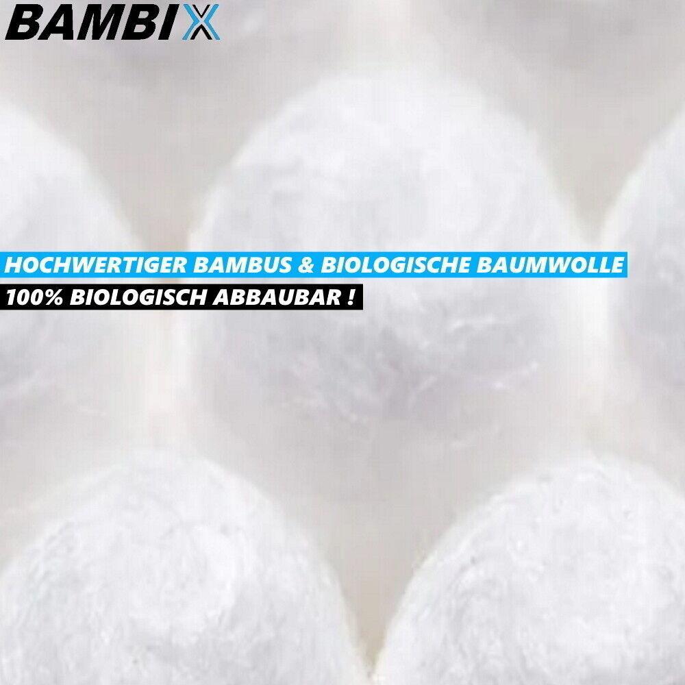 BAMBIX Bambus Wattestäbchen Ohrenreiniger Baumwolle Ohrstäbchen [400 Stück]