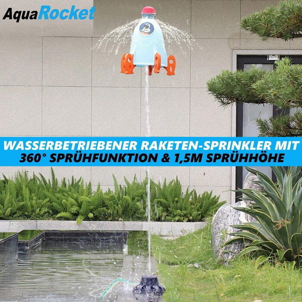 AQUAROCKET Wasserspielzeug Rakete Wassersprinkler Sommer Spielzeug Wasserspiel