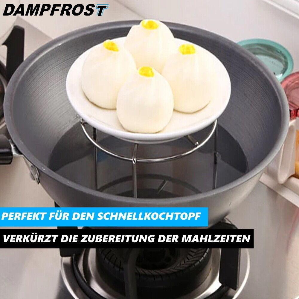 DAMPFROST Dämpfeinsatz Edelstahl Einlegerost Dampfgarer Einsatz Kochständer