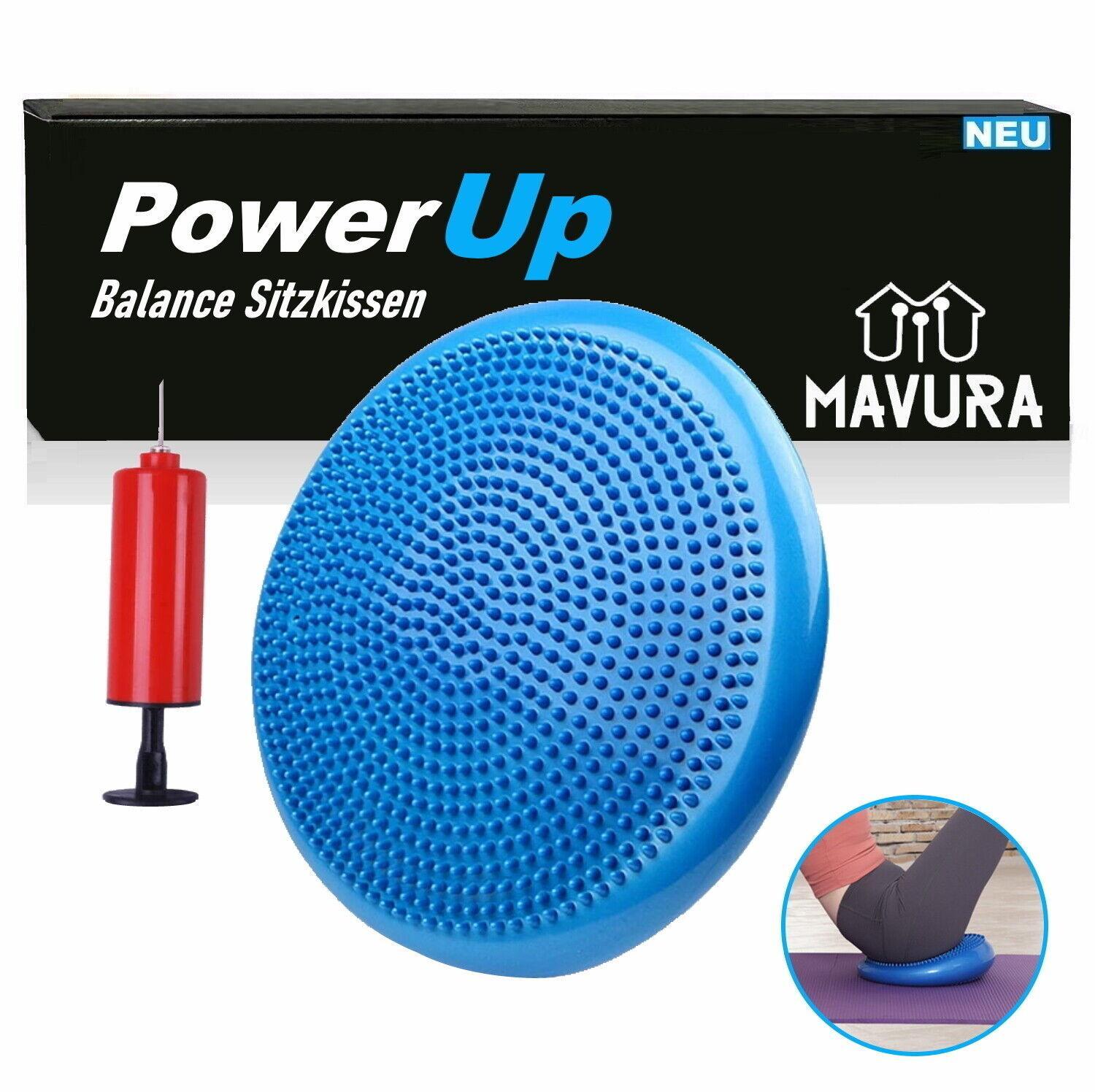 POWERUP Ballsitzkissen Luftkissen Sitzhilfe Sitzkissen Balance Kissen mit Pumpe
