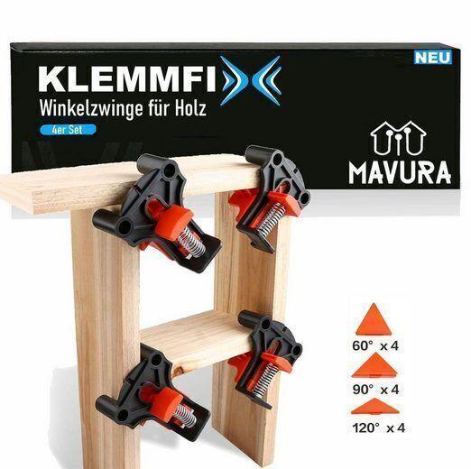 KLEMMFIX Holz Winkelklemmen Eckenspanner Winkelspanner Winkelverbinder [4er Set]