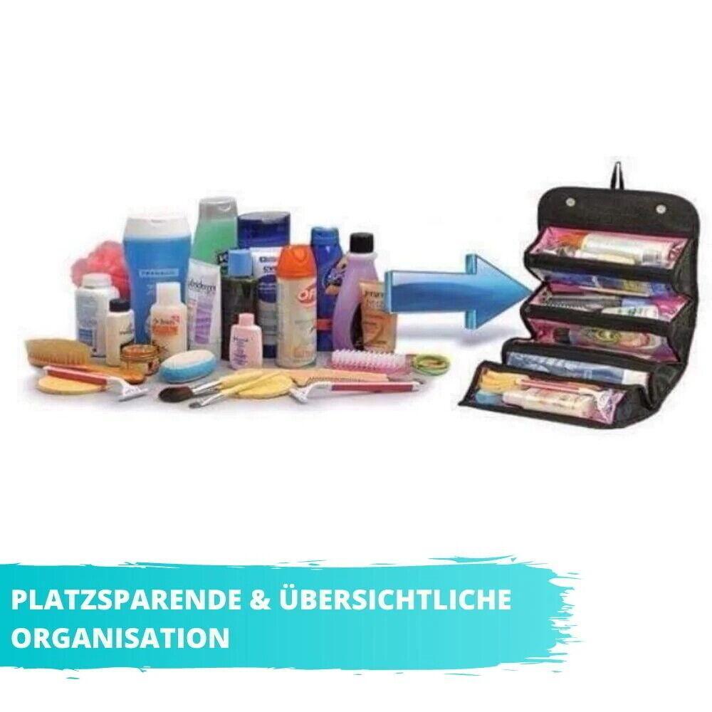 Roll&Go Kosmetiktasche Kulturtasche Kulturbeutel Schminktasche Reisetasche