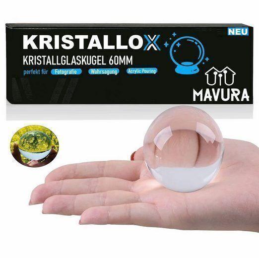 KRISTALLOX Kristallkugel Glaskugel Lensball Fotografie Deko Acryl Pouring 60mm