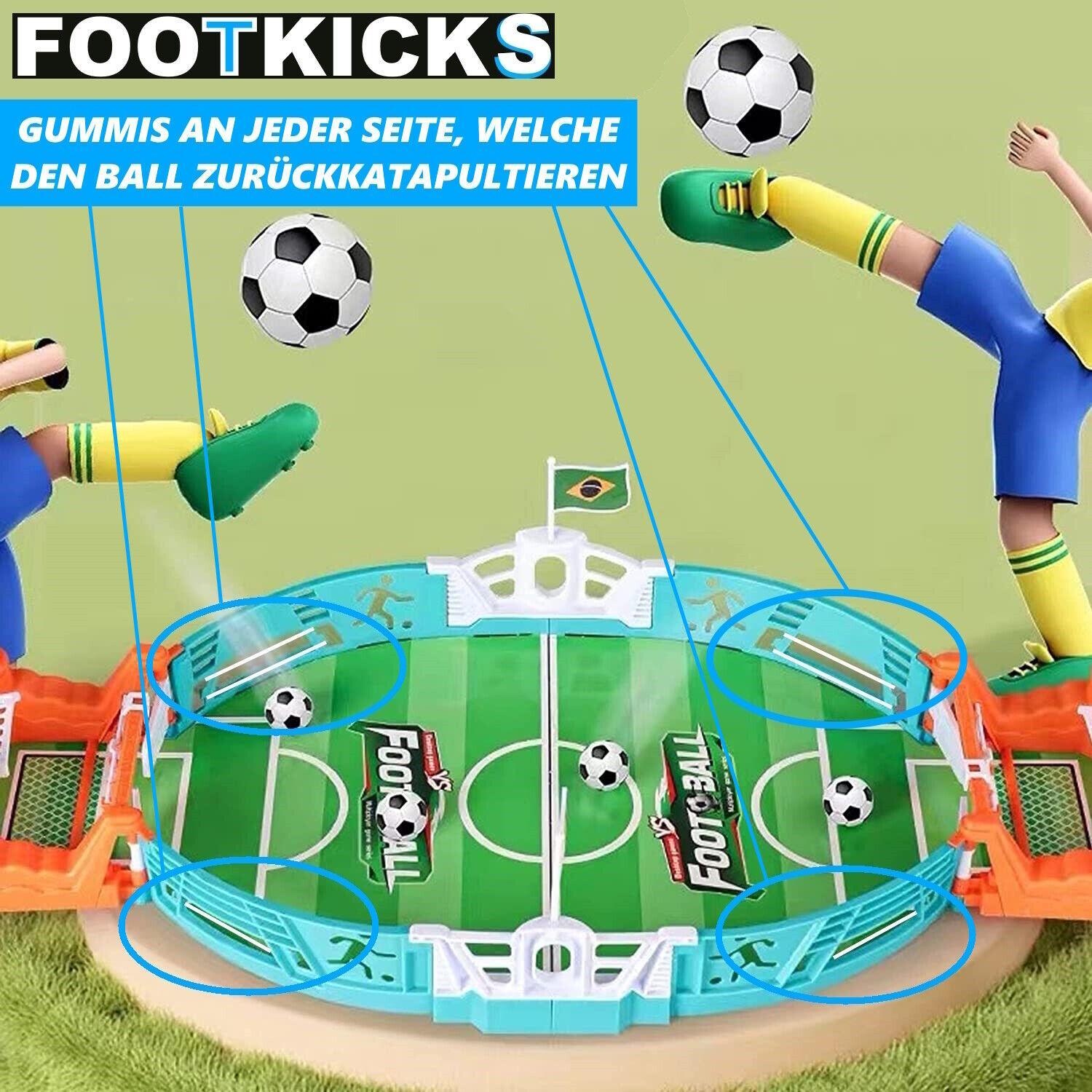 FOOTKICKS Mini Fußball Tischkicker Tisch Flipper Fußballtisch Tischfußball klein