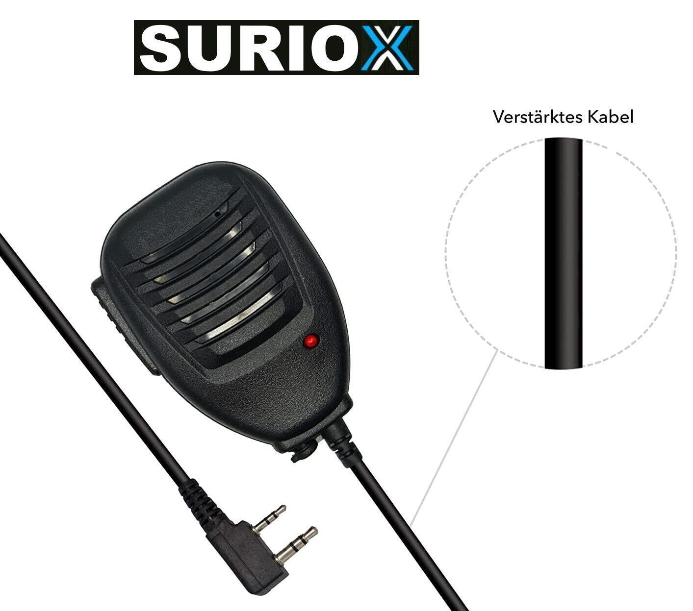 SURIOX Mikrofon Lautsprecher für BAOFENG UV-5R Plus GT-3 UV 82L Hand-funkgerät