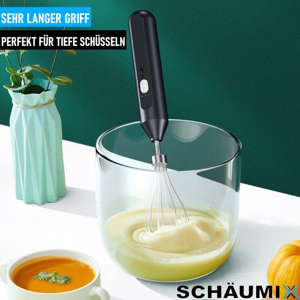 SCHÄUMIX Elektrischer Schneebesen Stabmixer Handmixer Milchaufschäumer Quirl