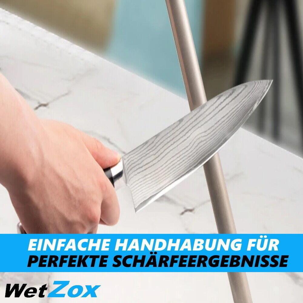 WETZOX Wetzstahl Messerschleifer Wetzstab Messerschärfer Schleifstab dick 29cm