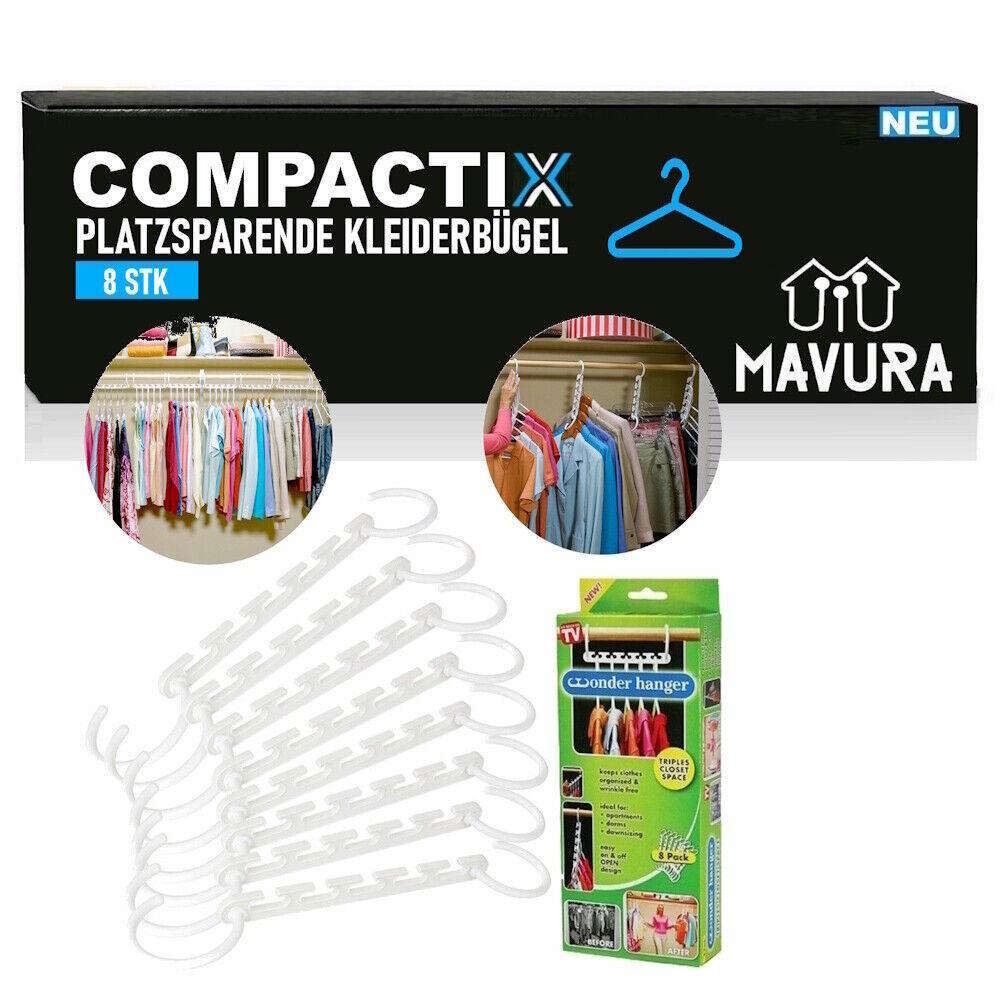 COMPACTIX Platzsparende Kleiderbügel Magische Mehrfach Bügel Organizer 8er Set