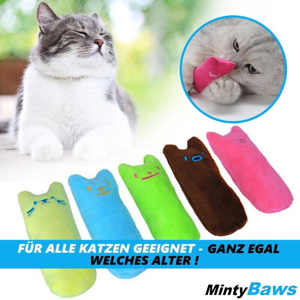 MintyBaws Katzenminze Kissen Katzenspielzeug Katzen Beschäftigung Minze 5er Set