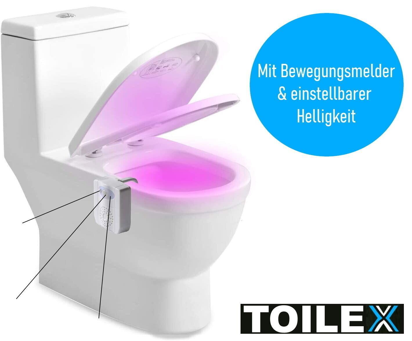 TOILEX LED Toilettenlicht WC Toilettendeckel Licht Klodeckel Nachtlicht Sensor