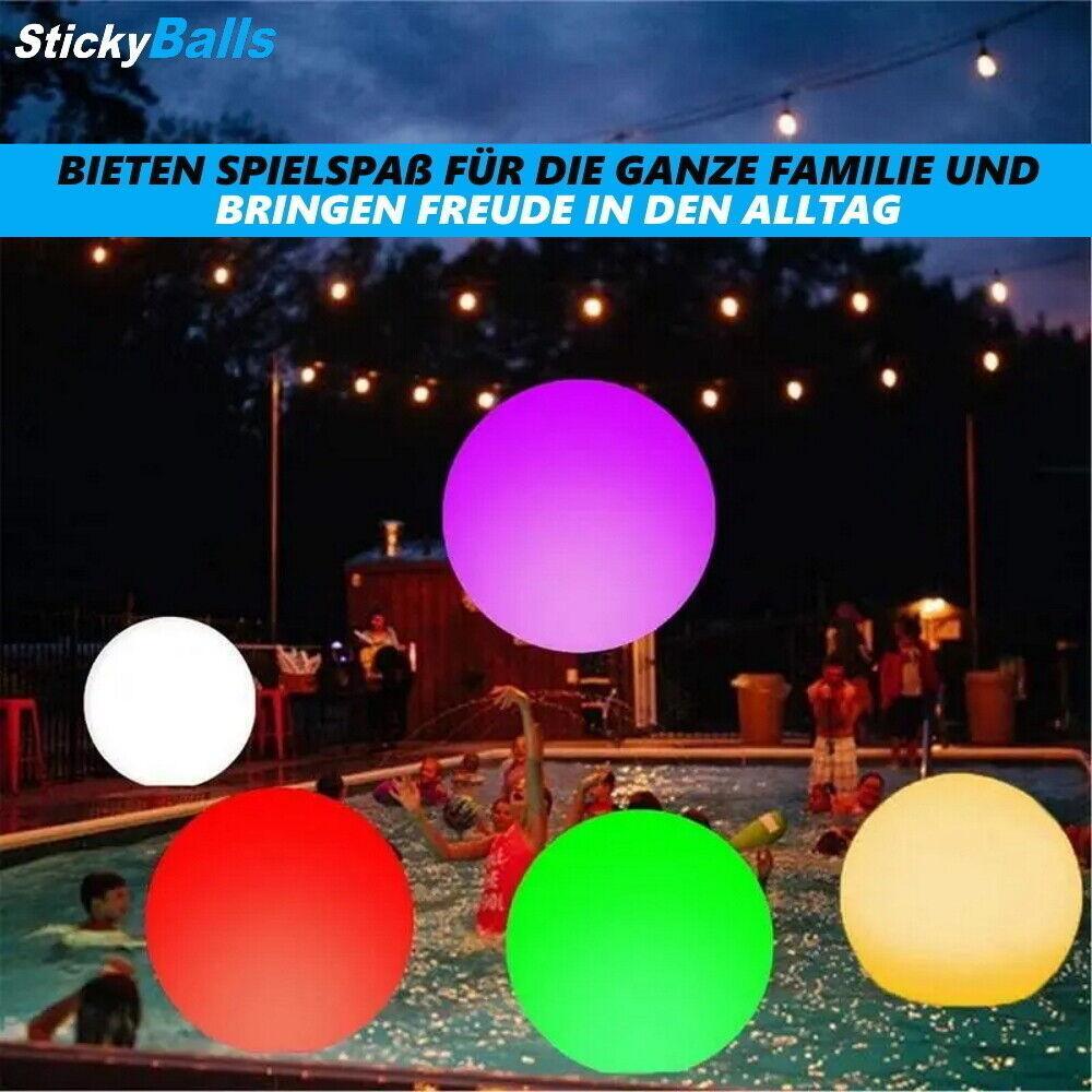 StickyBalls Leuchtende Neon Klebebälle für die Decke Spaß Schleim GLOW 4er Set