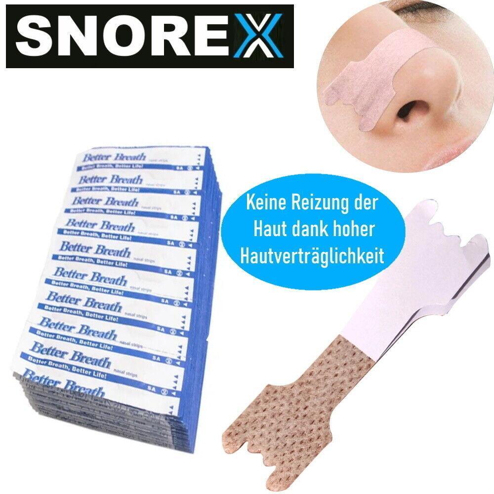 SNOREX Nasenpflaster Wohlfühl Besser Atmen Nasenstrips Schnarchen 30Stk