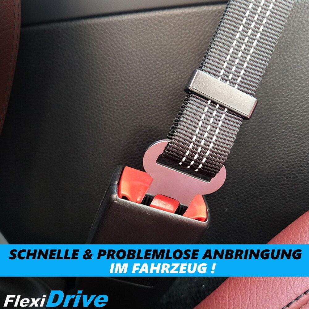 FlexiDrive Hunde Auto Sicherheitsgurt elastisch Anschnallgurt Hundegeschirr 2er