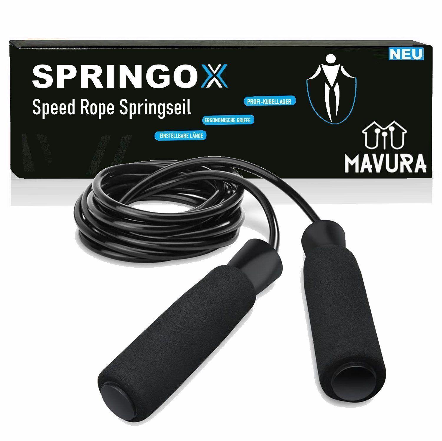 SPRINGOX Profi Springseil Speed Rope Jump Seilspringen Hüpfseil Fitness Stahl