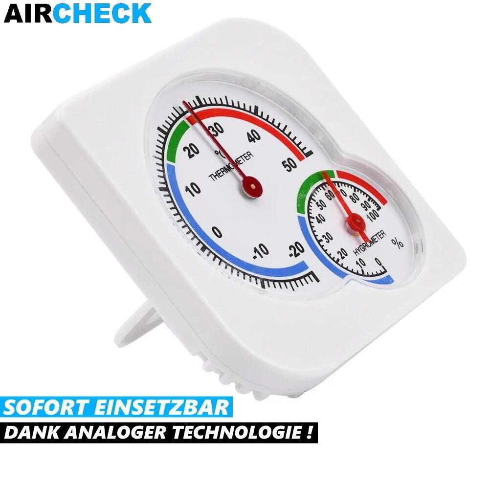AIRCHECK Thermometer Hygrometer Analog Luftfeuchtigkeitsmesser Temperaturmesser