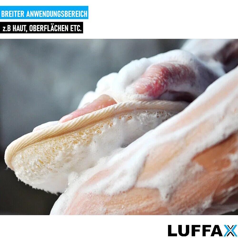LUFFAX Luffa Schwamm Massagehandschuh Luffahandschuh Wellness Peeling Handschuh